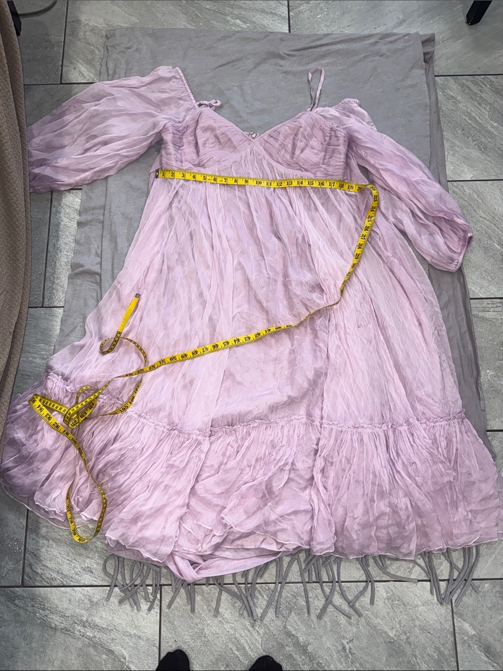 Belted Chiffon Dress (slight back damage)